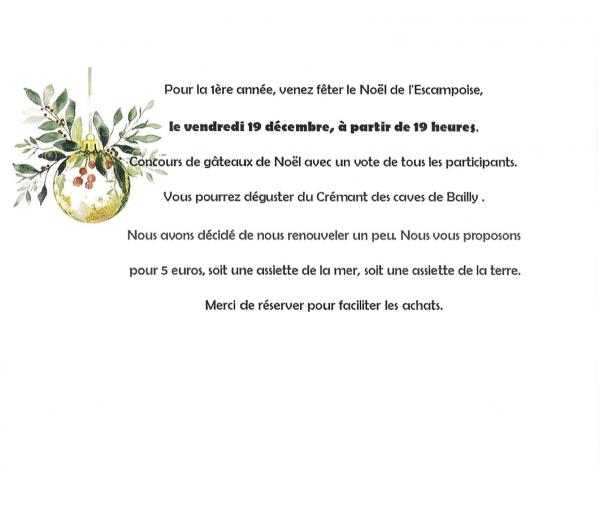 NOEL DE L'ESCAMPOISE LE 19 DECEMBRE