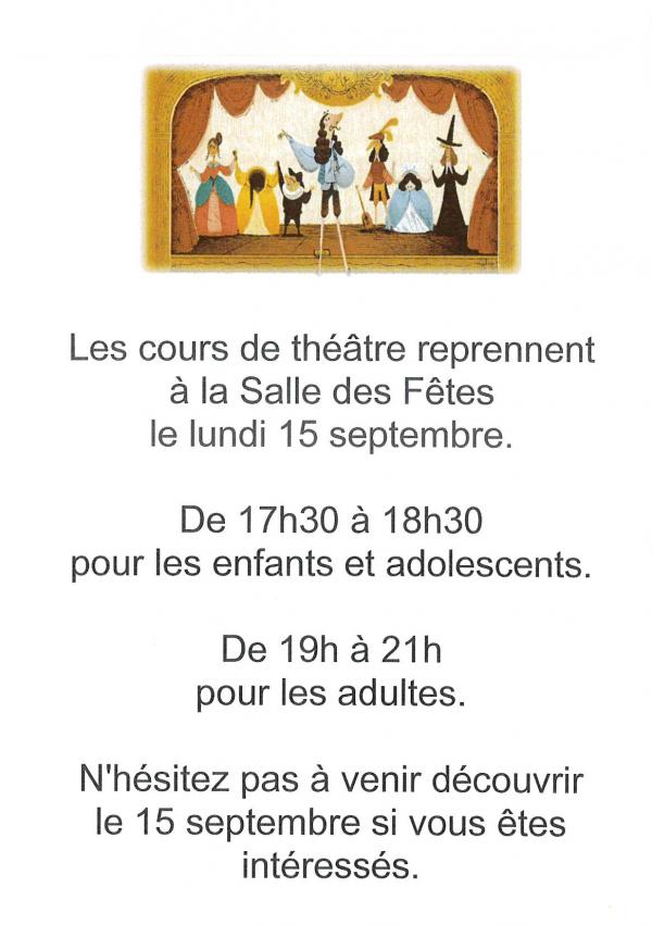 COURS DE THEATRE